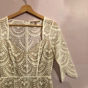 FLL White lace midi dress